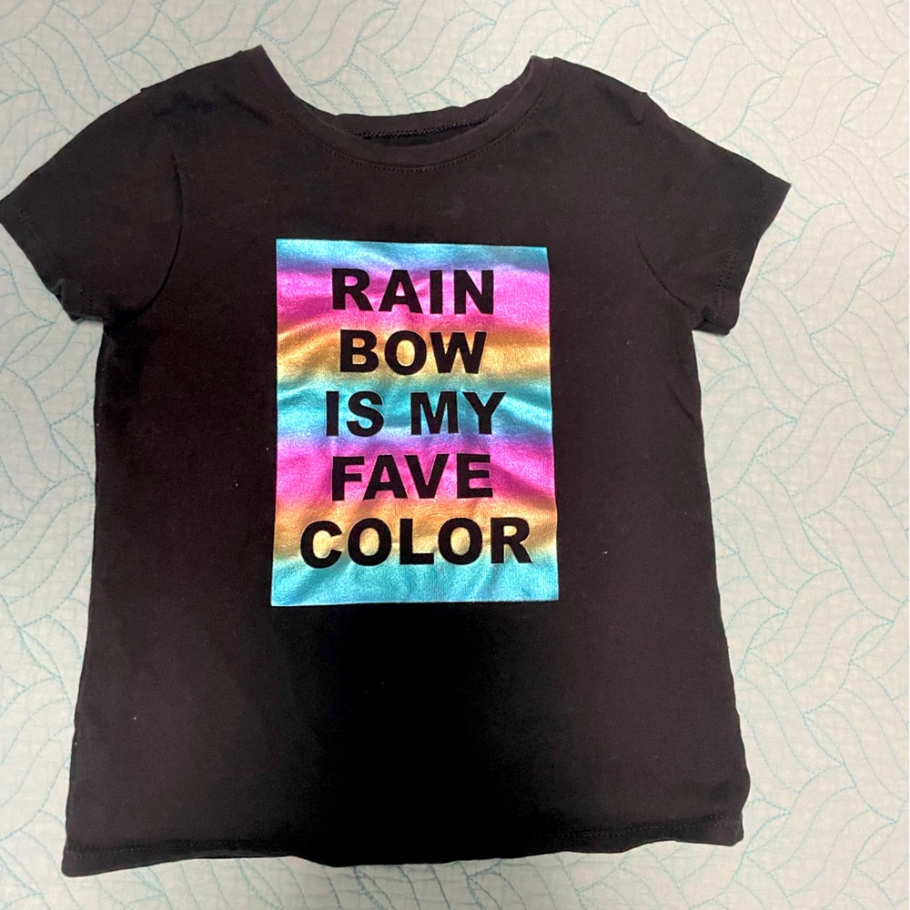 Garanimals Black and Rainbow Tee
